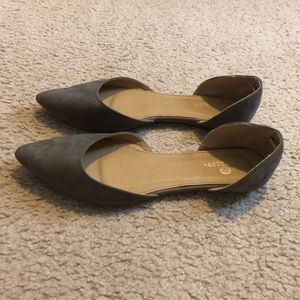 Grey flats with pointed toe size 8.5